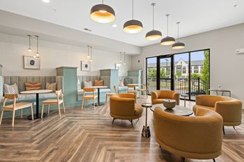 Resident lounge with cozy seating
